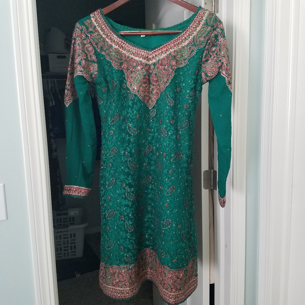 Embroidered Indian outfit